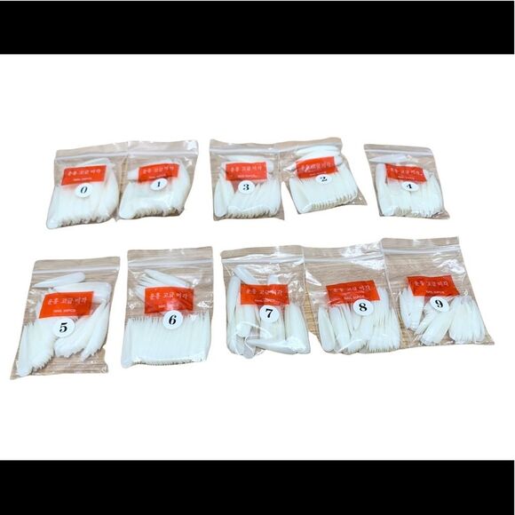 2/$15! Full Coverage Extra Long Pointed Stiletto Neutral Tone Fake Nails - Picture 6 of 7